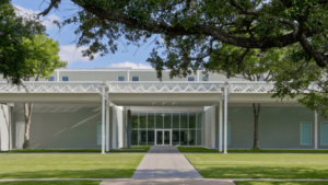 Captivating view of the Menil Museum, a renowned cultural landmark in Montrose, Houston. The distinctive architecture and serene surroundings make it a must-visit destination for art enthusiasts and visitors seeking cultural enrichment
