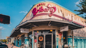 Sweet Bribery Ice Cream shop on 19th Street in Houston Heights - Indulge in delicious treats in the heart of Houston's beloved Heights neighborhood.